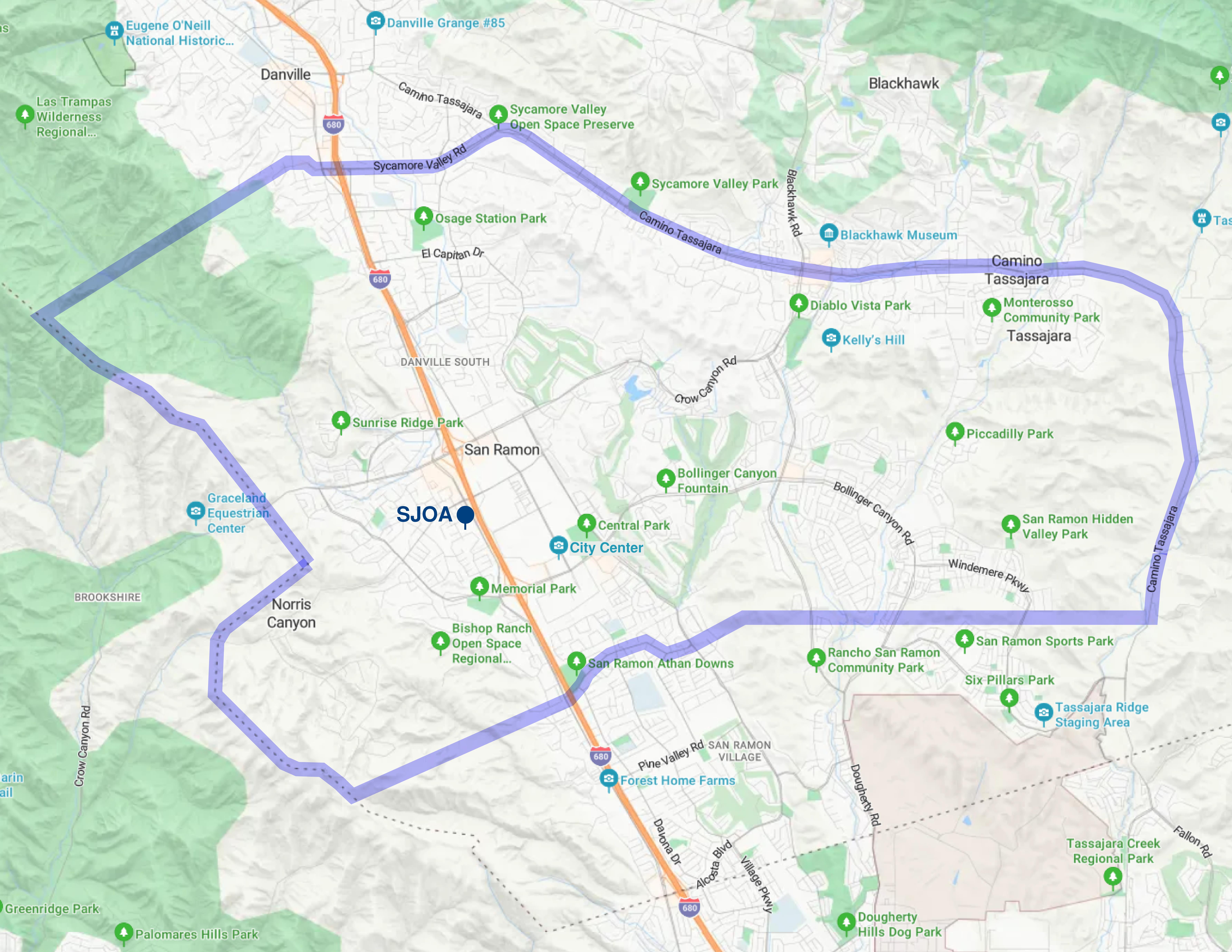 St. Joan of Arc Parish Boundaries Map
